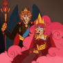 Royal portrait of King and his fiance Akino