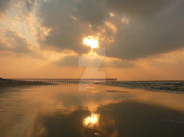 Sunrise Over The Cherry Grove Pier