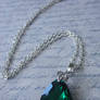 Green Leaf Drop Necklace