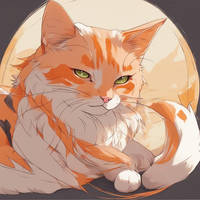 Orange Anime Cat