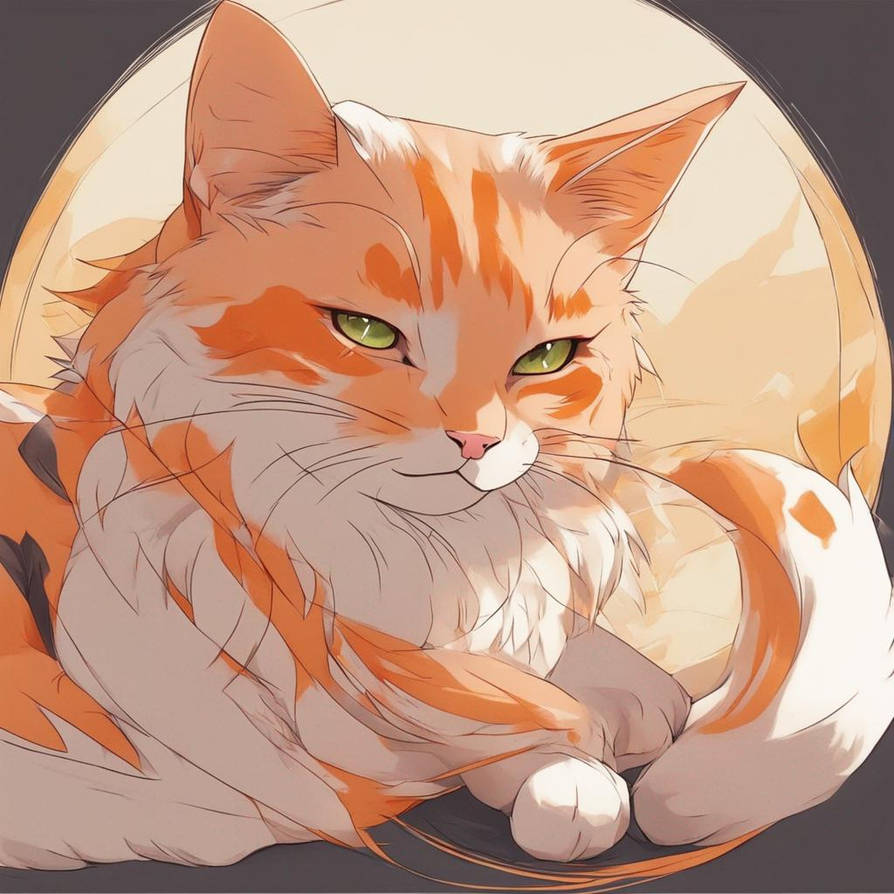 Orange Anime Cat by ashonpawz on DeviantArt