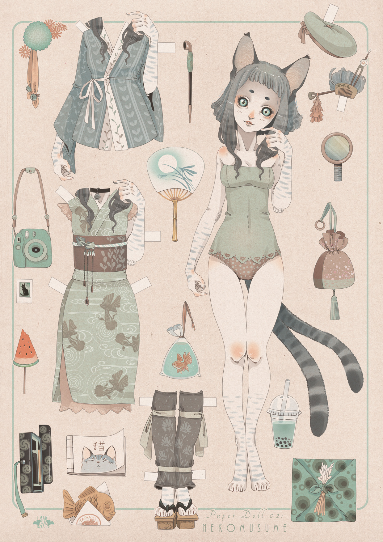 Paper Doll NEKOMUSUME by blackBanshee80 on DeviantArt