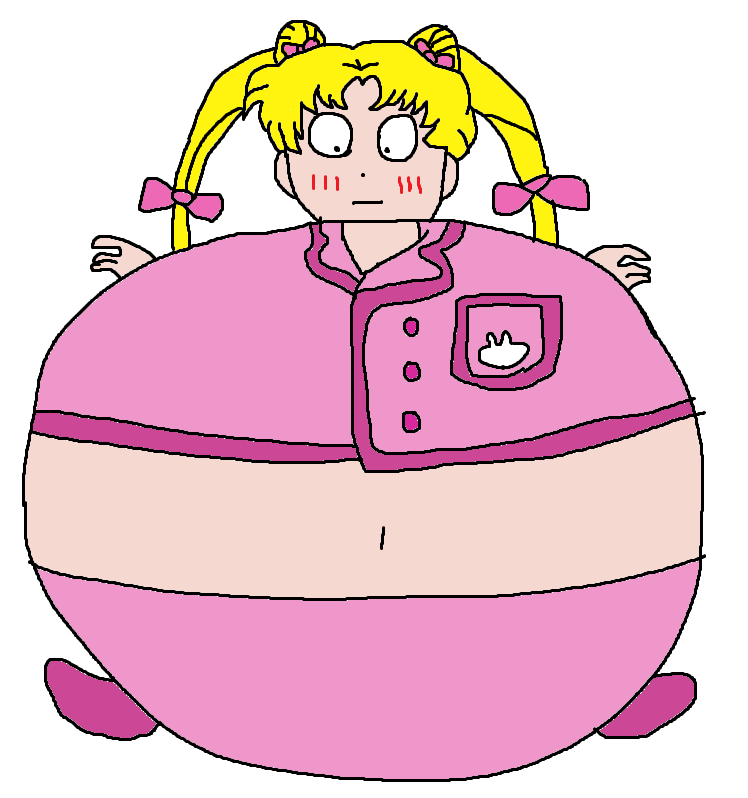 Usagi Tsukino inflated in pajamas (Request) by ChristopherThe2ndSon on ...