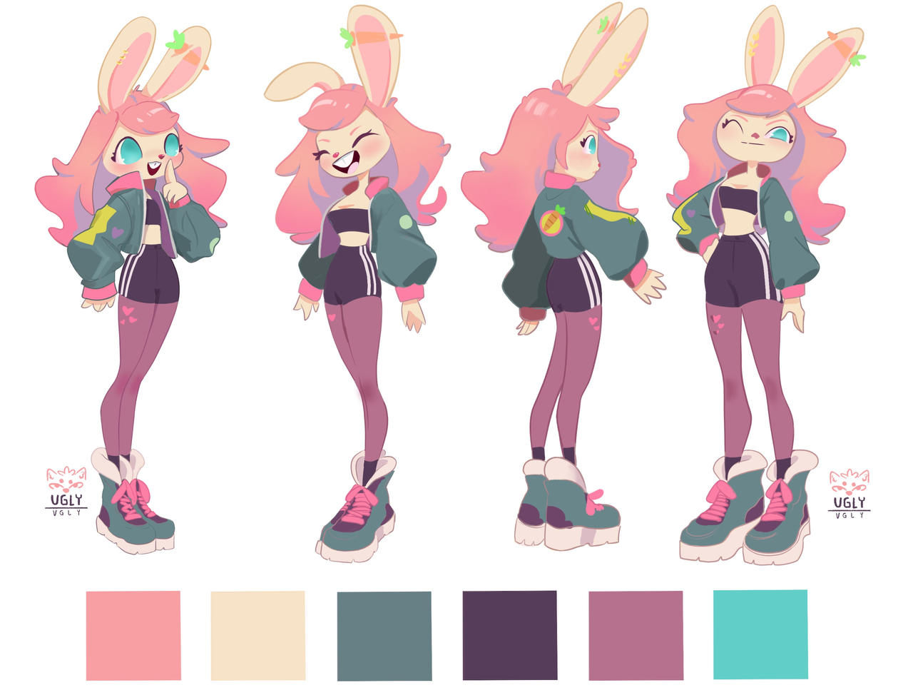 Bunny character sheet by UglyVgly on DeviantArt