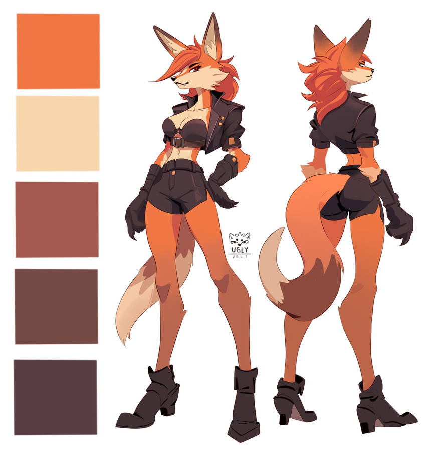 Fox Character Deviantart Female Fox Character Sheet by UglyVgly on DeviantArt