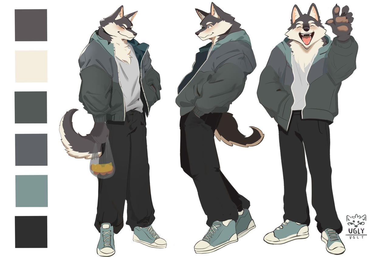 Husky Ref Husky Male Character Sheet by UglyVgly on DeviantArt