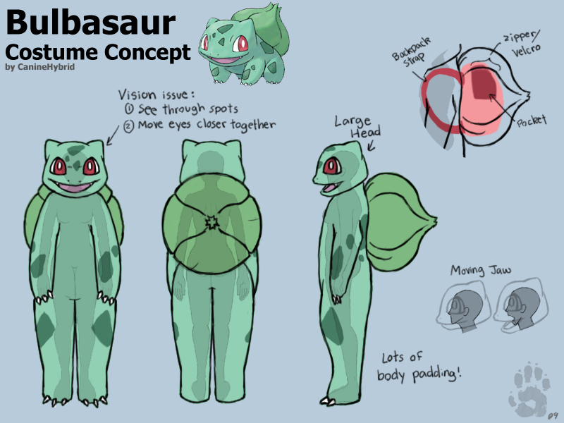 Bulbasaur Costume Concept