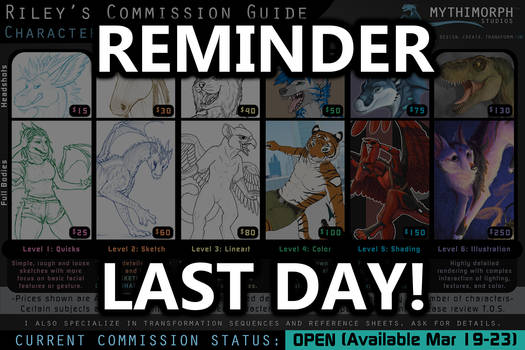 REMINDER: Last Day for Commissions!