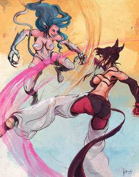 Street Fighter VS Darkstalkers : Juri VS Felicia