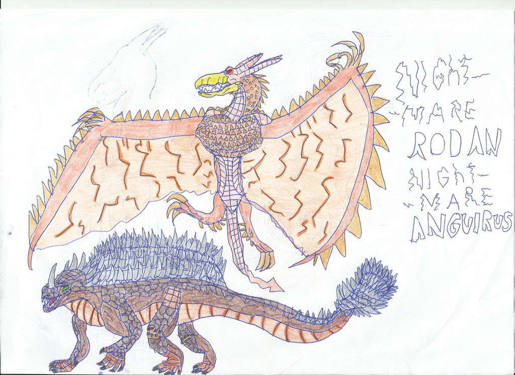 Rodan Red Sign Anguirus and Rodan redesign 1.0 by GMCPaints on DeviantArt