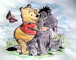 Disney Coloring Page Contest - Pooh and Eeyore by Aidylvice