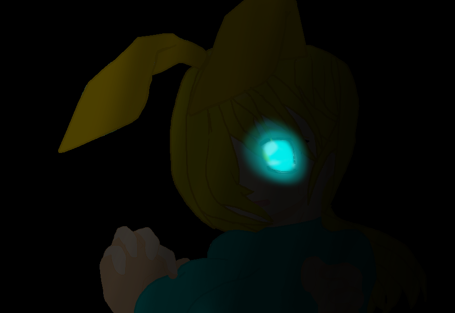 Darklolbunny with glowing eyes