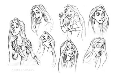 Rapunzel sketches