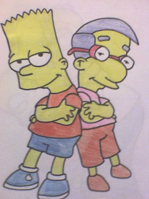 Bart and milhouse