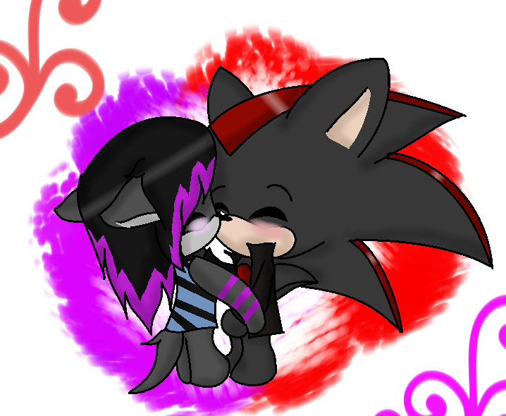 !..~ Chibi love of a hedgie and his puppy ~..!