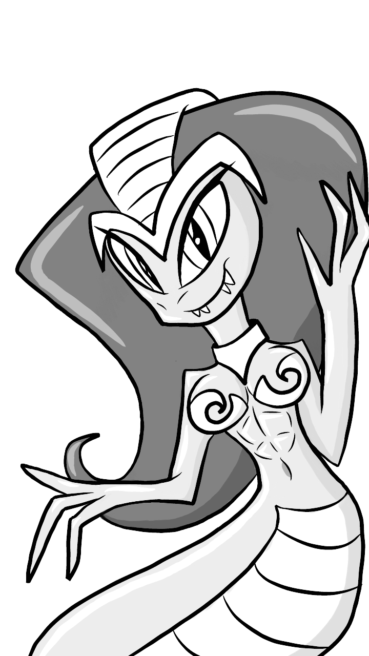 Shantae Becomes Cobra (sketch)