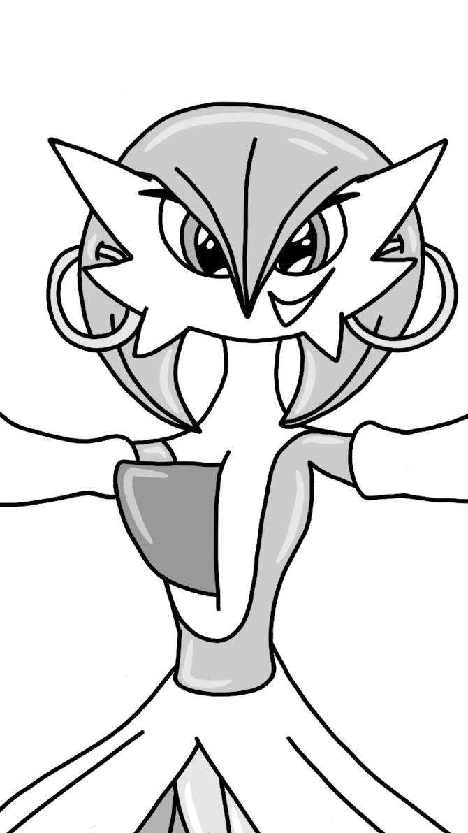 Gardevoir Is Hugging Camera (sketch) by Imaflashdemon