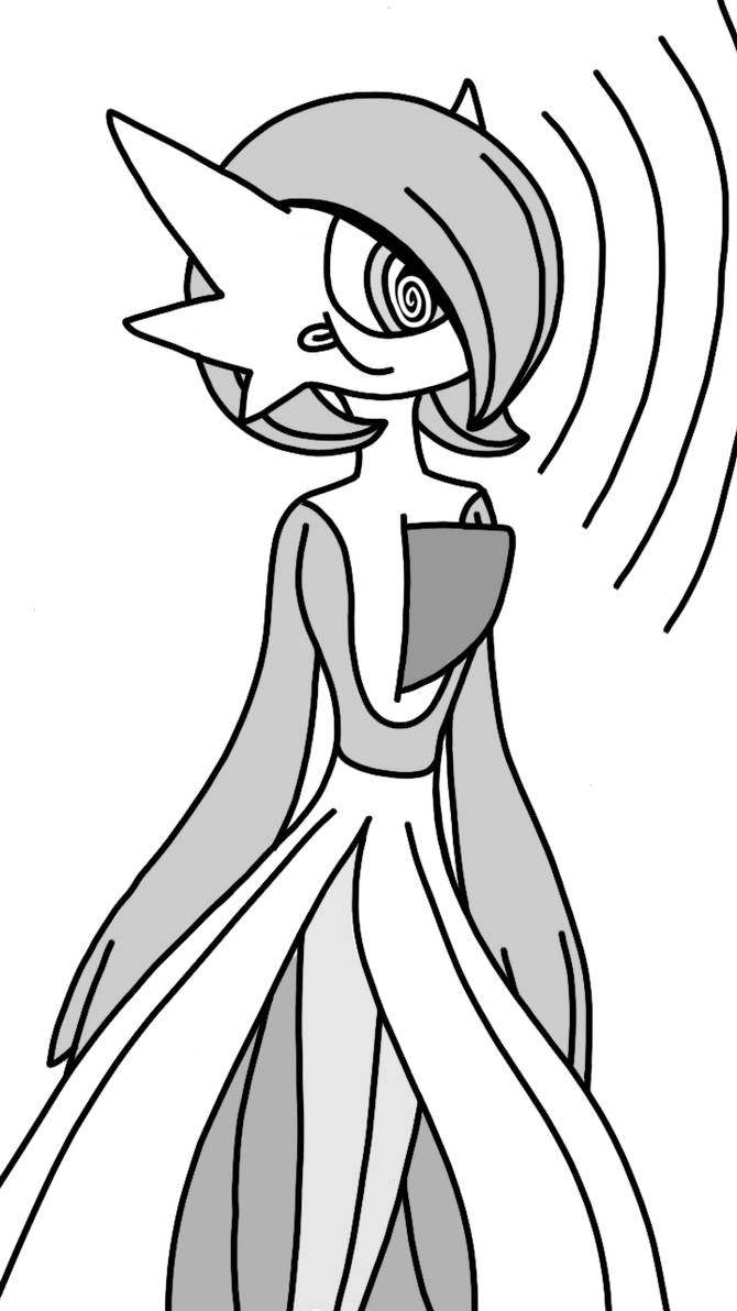 Gardevoir's Psycho Attack (sketch) by Imaflashdemon