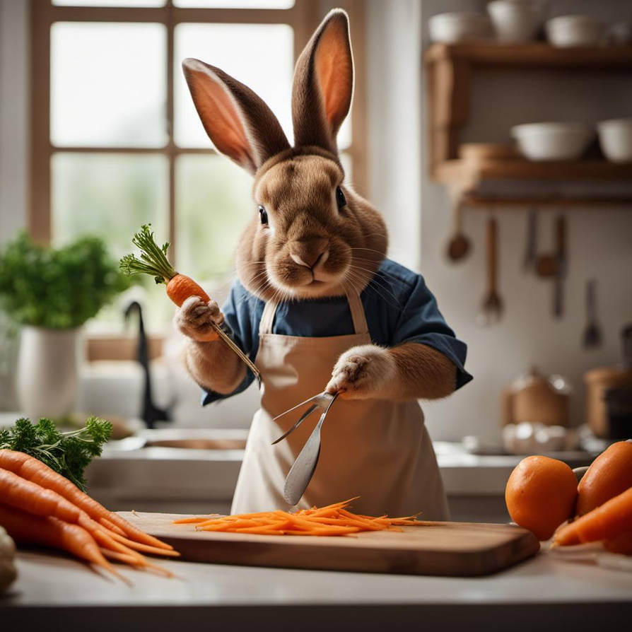 Cooked Rabbit Drawing Rabbit as a cook by ai22art on DeviantArt