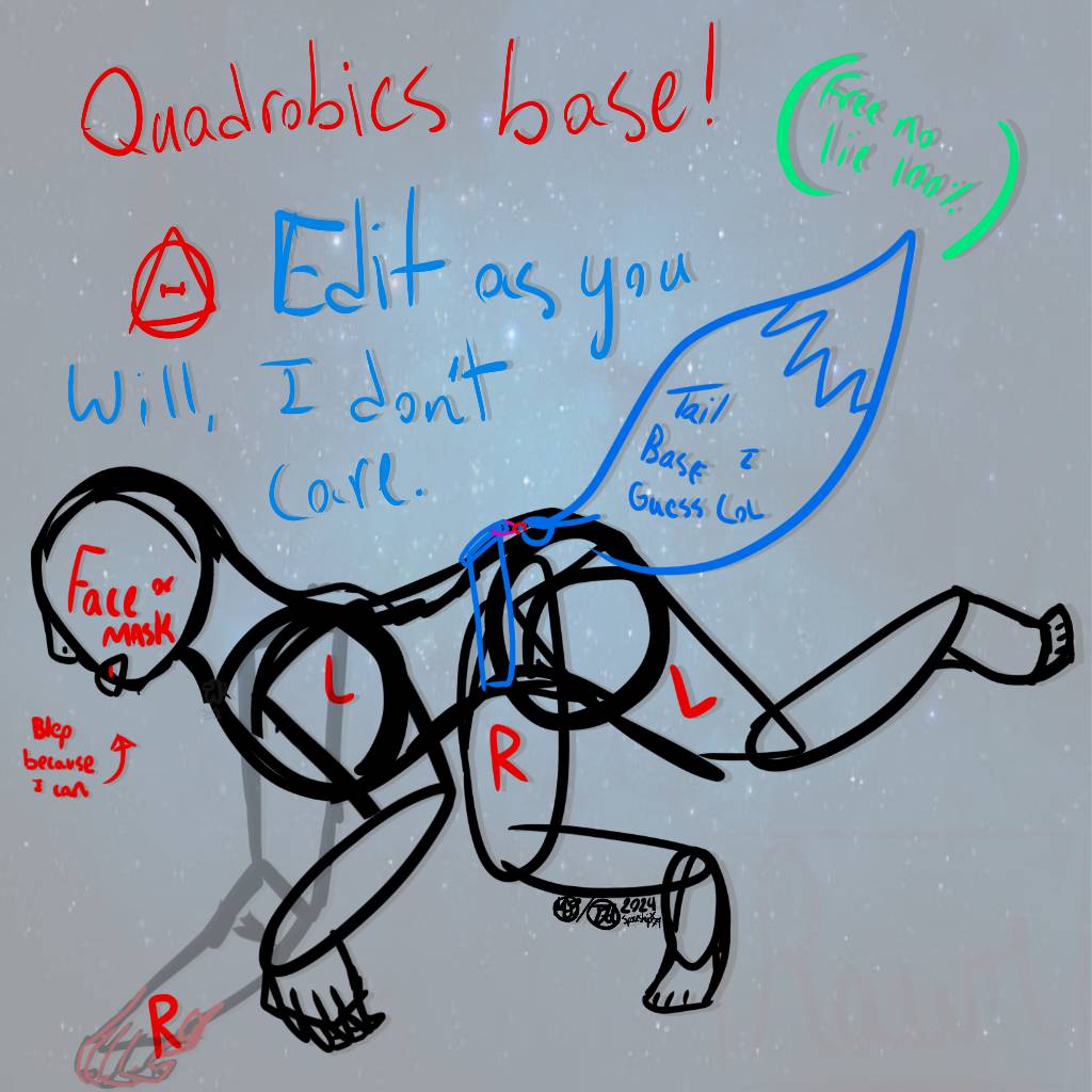 Quadfrobics Quadrobics Base!!! (With fox tail base) by TheArtisticLioness on DeviantArt