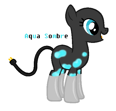 Aqua Sombre Lava Lamp Pony by Nanobun on DeviantArt
