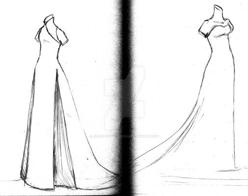 bridal dress sketches