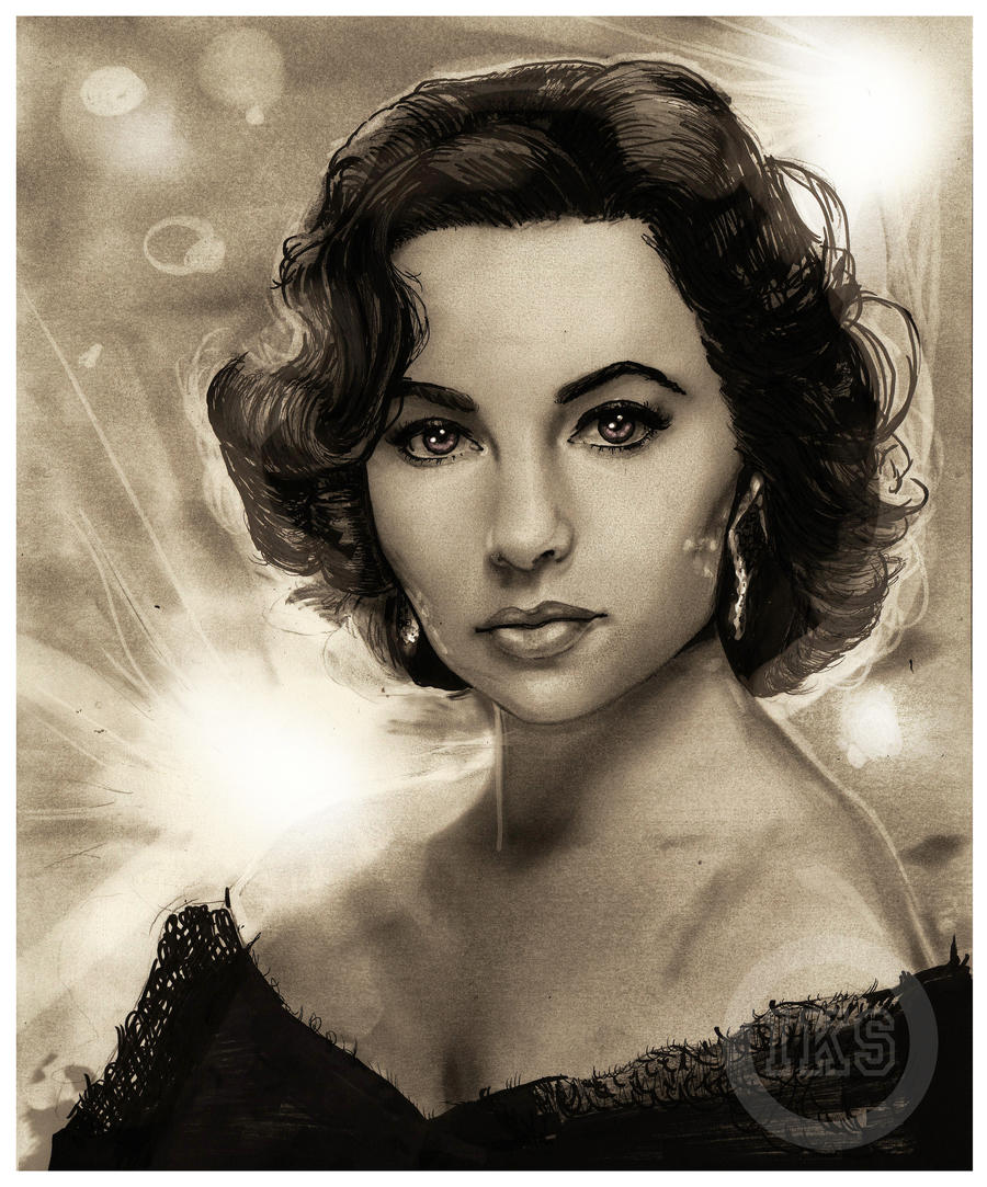 .Elizabeth Taylor by IsaiahStephens