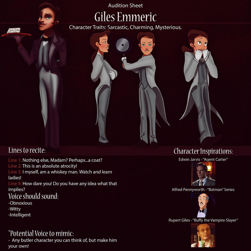 Giles Audition Sheet by IsaiahStephens