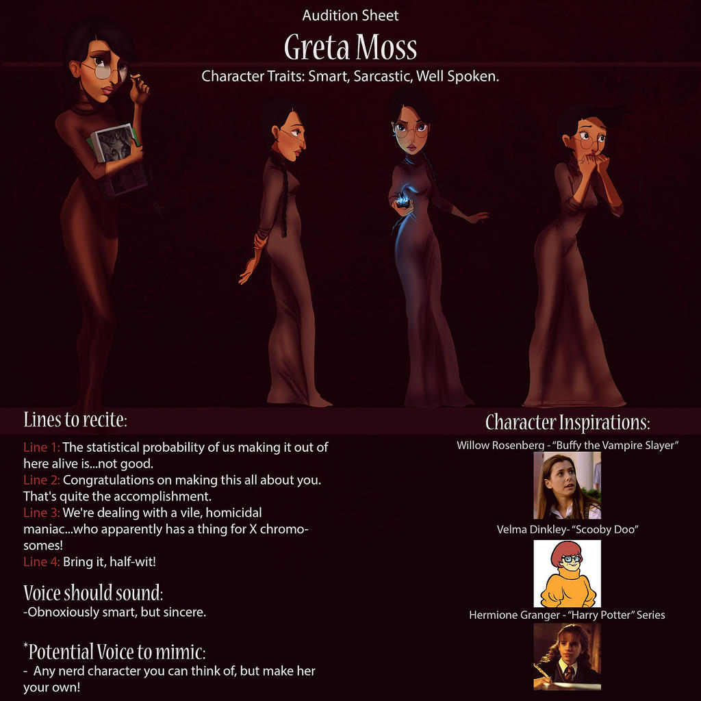 Greta Audition Sheet by IsaiahStephens