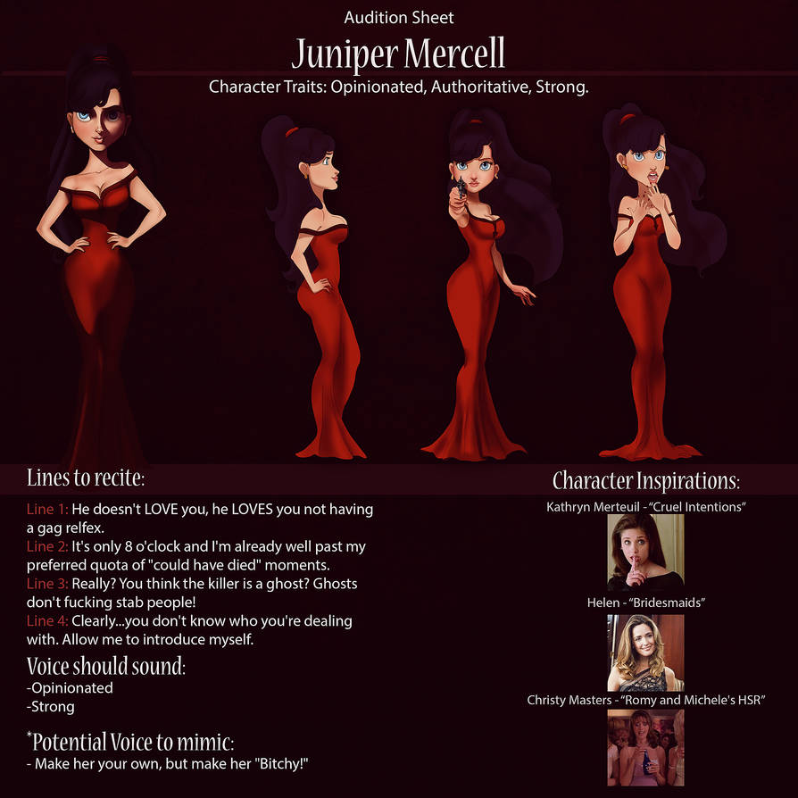 Juniper Audition Sheet by IsaiahStephens