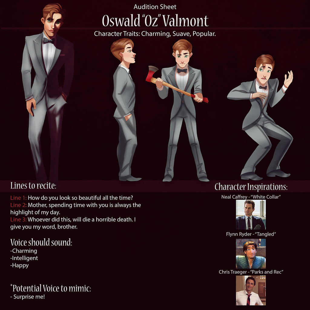 Oz Audition Sheet by IsaiahStephens