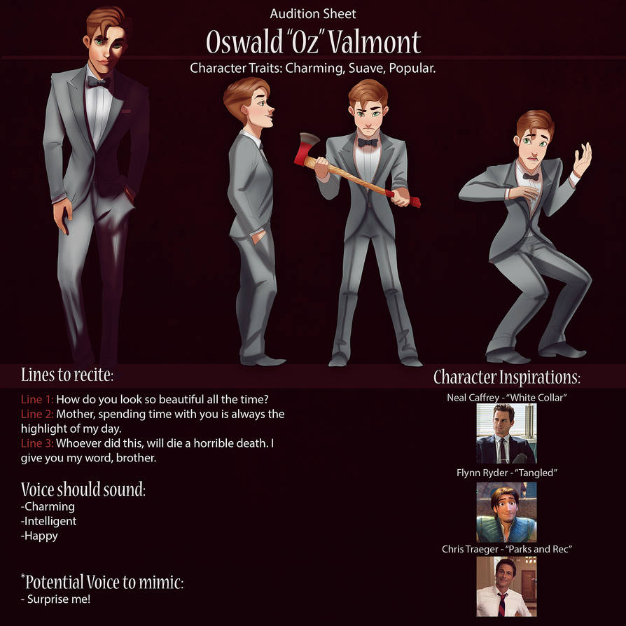 Oz Audition Sheet by IsaiahStephens