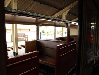 Inside a miniature carriage