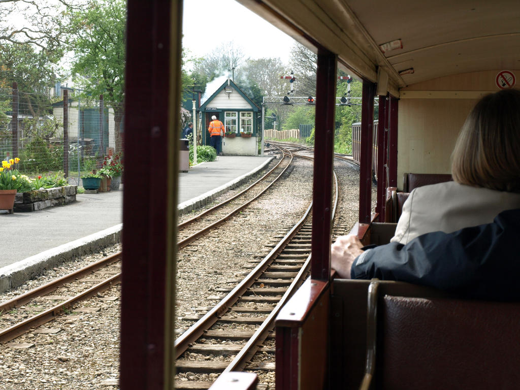 A carriage and a signal box