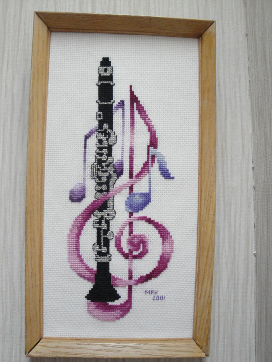 Clarinet and Treble Clef Cross Stitch by myctchr on DeviantArt black-clarinet-music-note-pattern-photographic-print-for-sale-by-bartholgraphics-redbubble