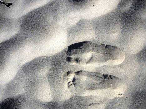 footprints in the sand