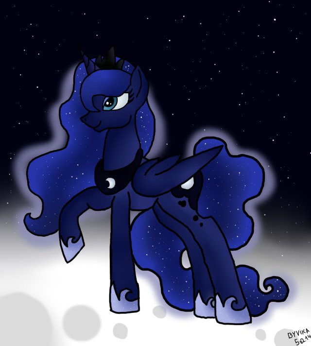 Princess Luna on the Moon