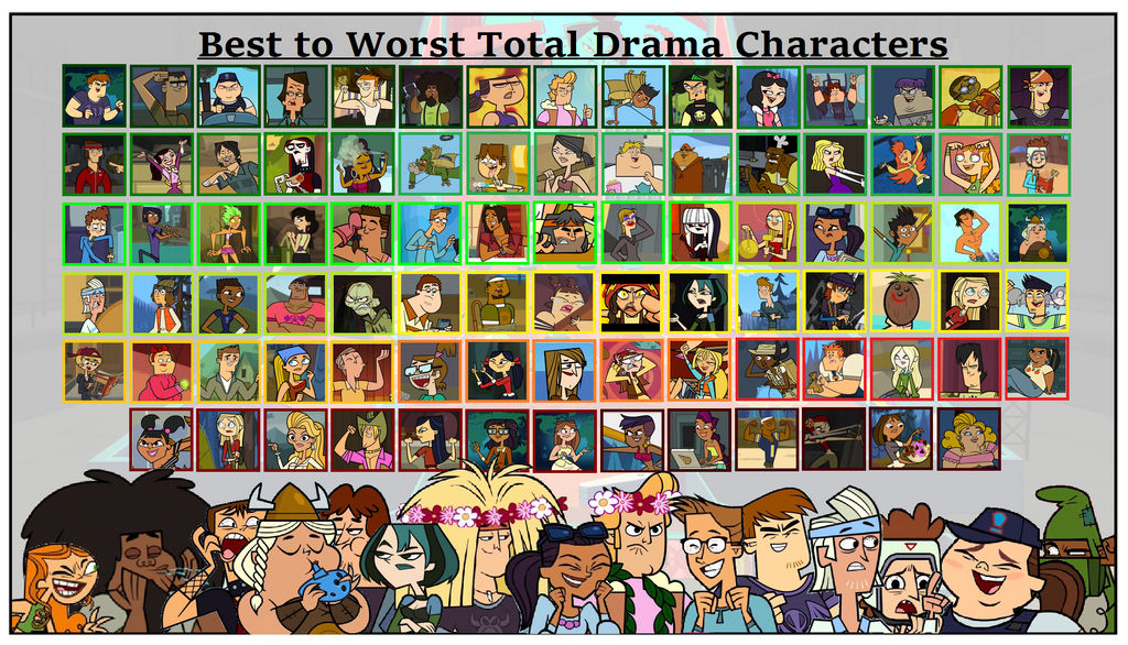 My Best To Worst Total Drama Characters By Abrigedfoamy On