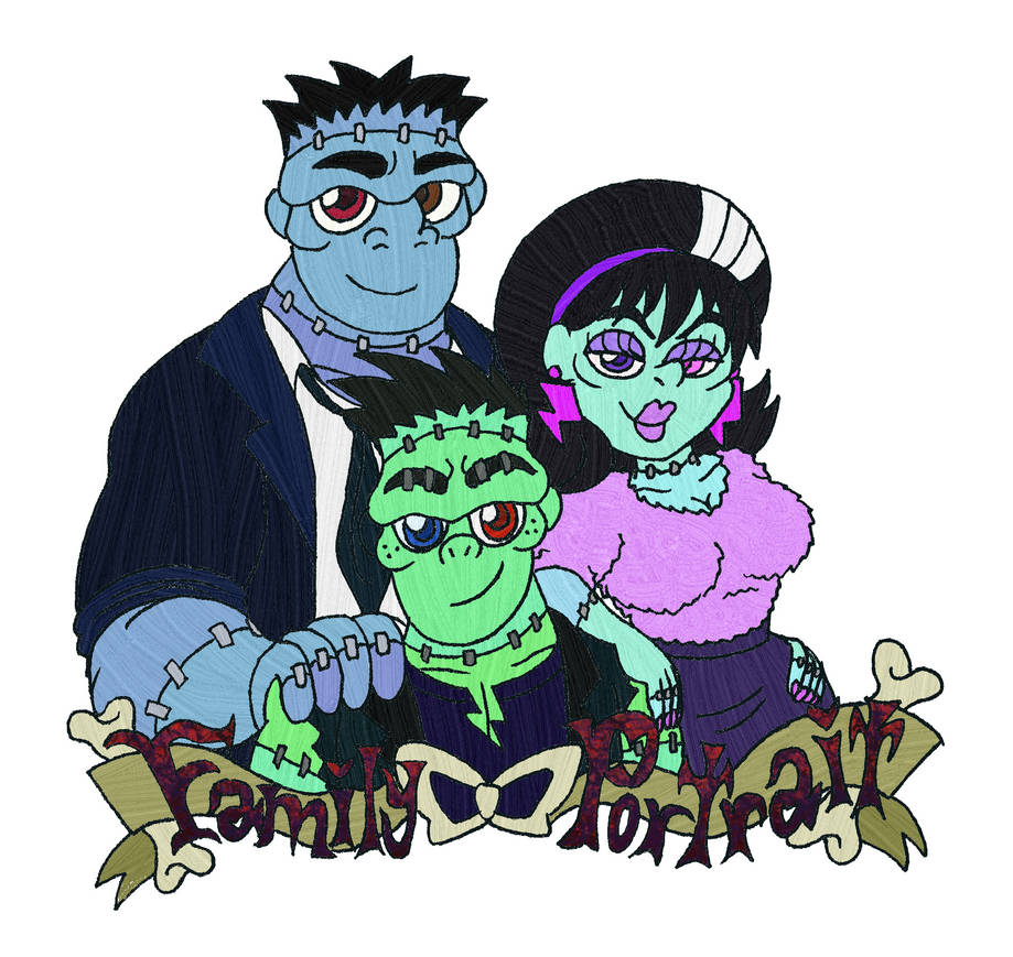 Kinda Collab Frankenstein Family Portrait by Abridgedfoamy on DeviantArt