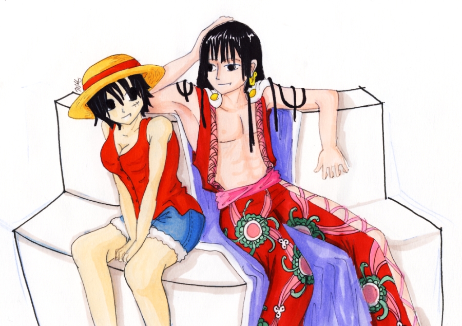 Genderbent Luffy-Hancock by Cactuar-Tamer on DeviantArt.