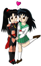 Sango and Kagome by Cactuar-Tamer