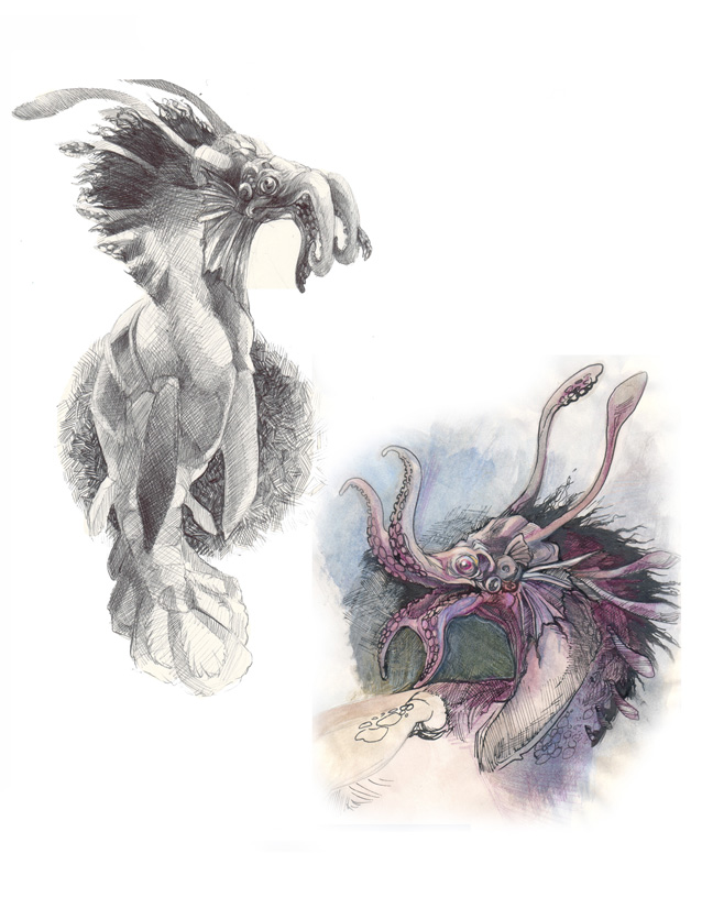 More Sea Dragon Sketches