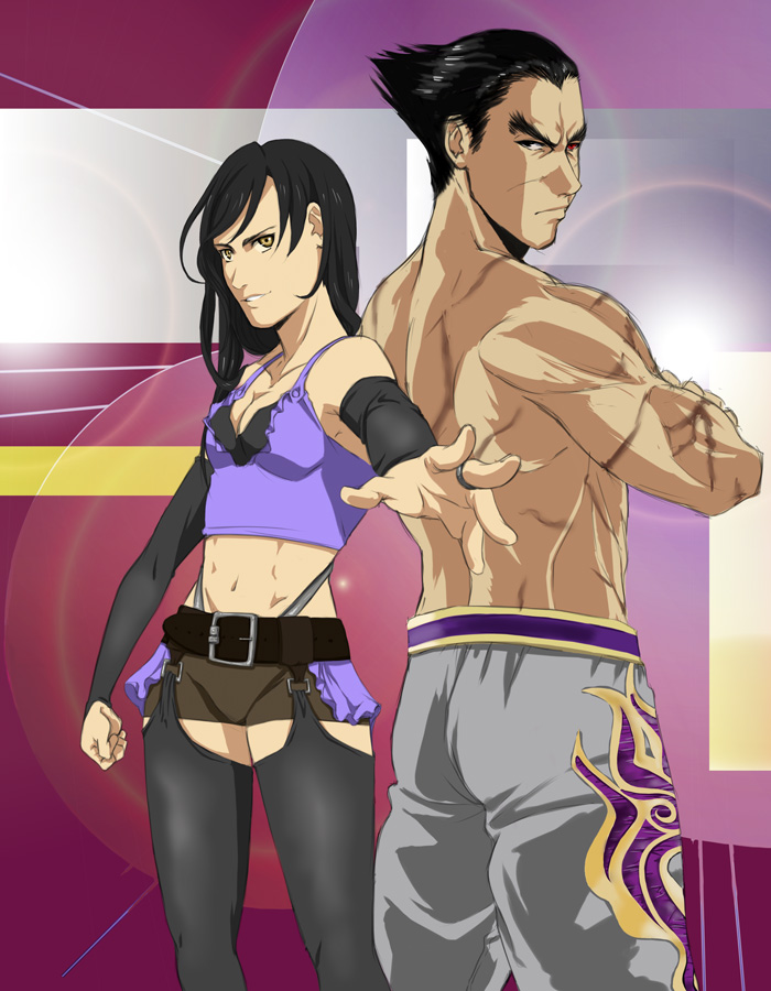 Ryu and Kazuya Mishima Fan Art by Kukurobuki