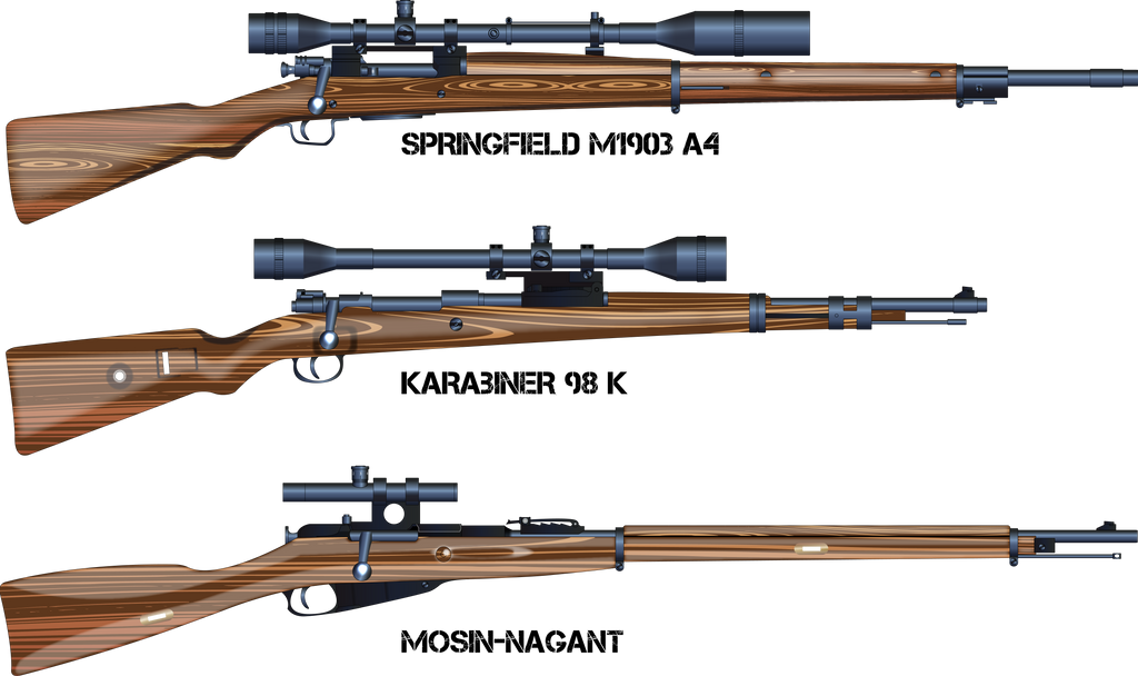 3 Sniper Rifles of World War II by Darth-M0rtuus on DeviantArt