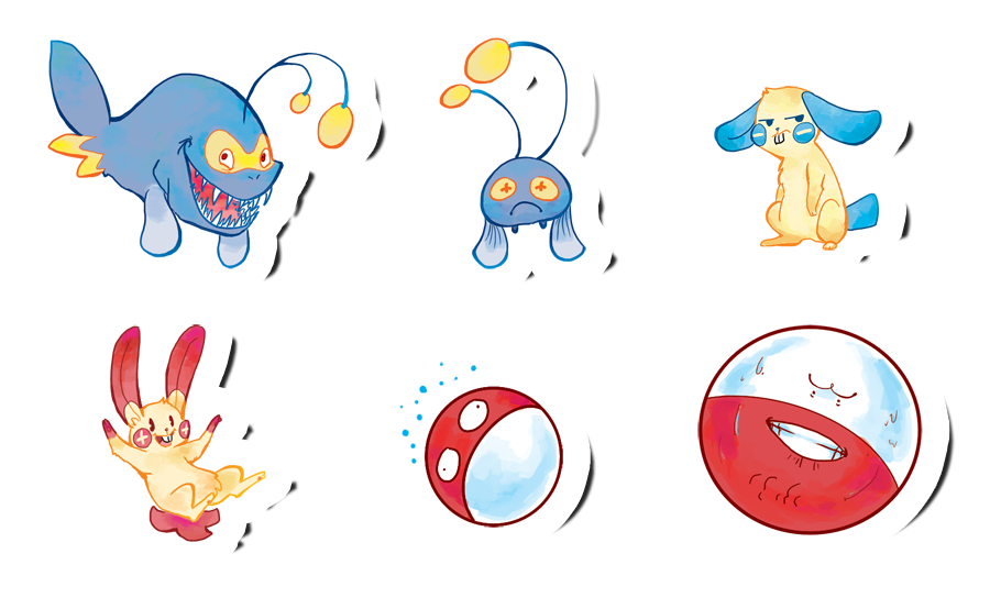Grumpy Pokemon Sticker Pokemon Stickers Set 5 by Applewaffles on DeviantArt