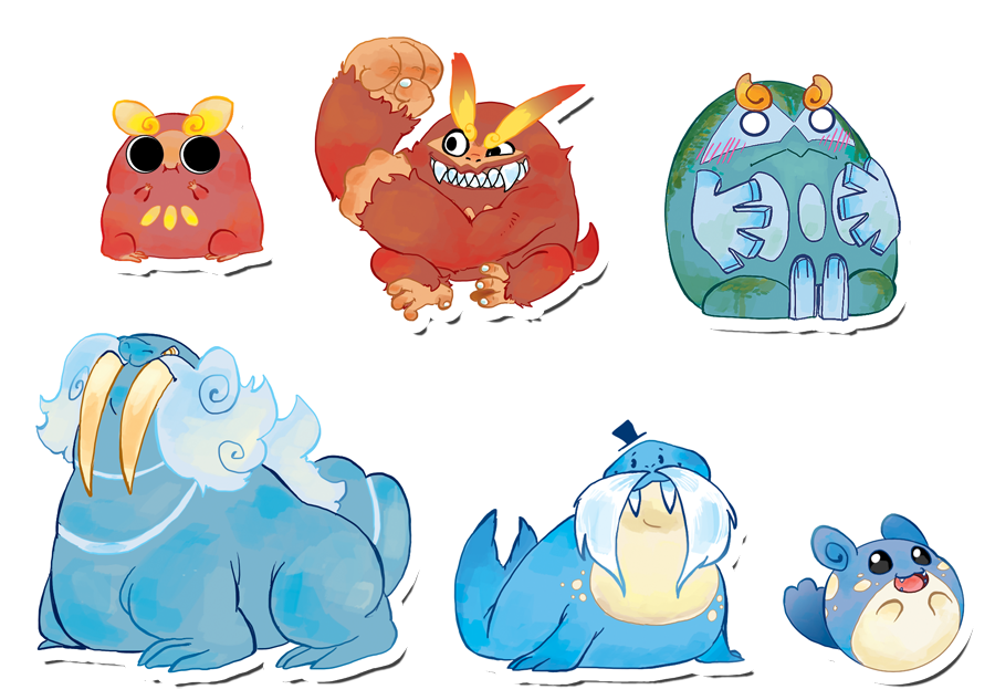 Grumpy Pokemon Sticker Pokemon Stickers Set 9 by Applewaffles on DeviantArt