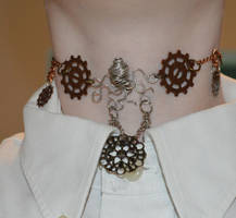 Wire Octopus and Gears Choker