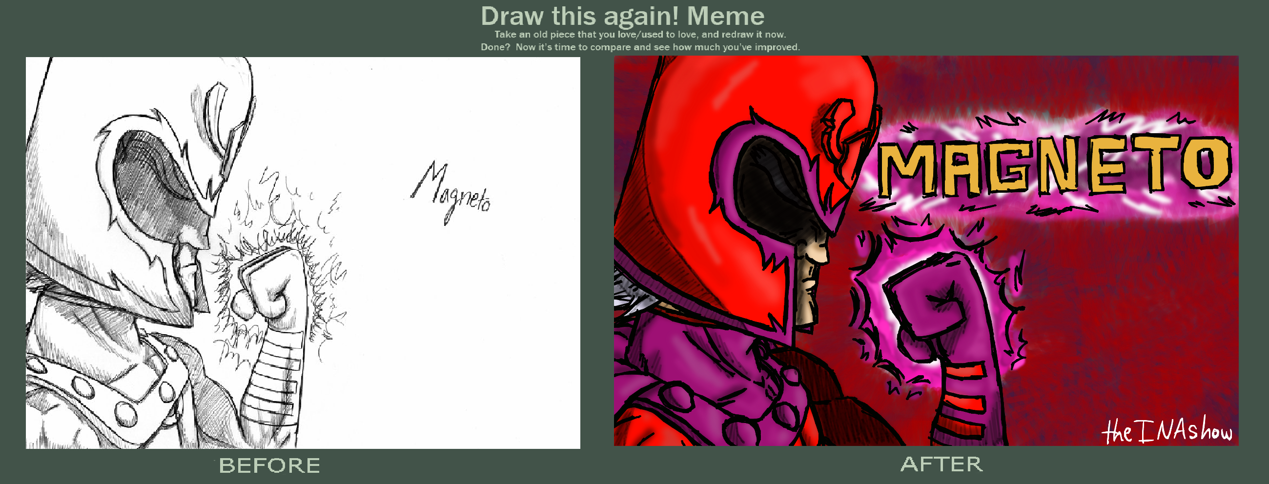 Before and After: My Magneto Fanart