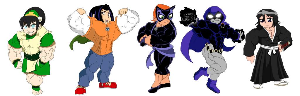 Ridiculously Massive Muscle Chibis 1 By Astaro by MuscularTophFan on ...