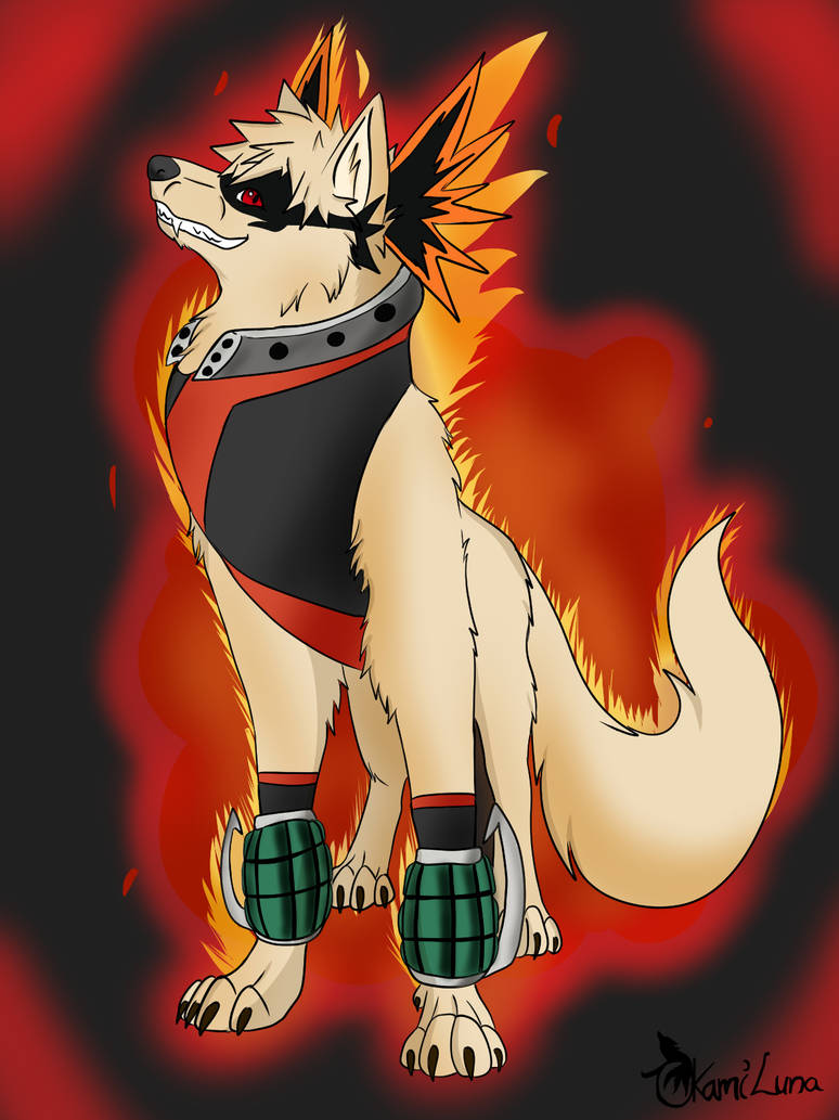 pix Wolf Bakugou Katsuki katsuki bakugou wolf by okami luna on
